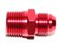 RED 8AN AN-8 to 1/2" NPT Male Thread Straight Aluminum Fitting Adapter