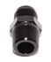 BLACK 8AN AN-8 to 1/2" NPT Male Thread Straight Aluminum Fitting Adapter