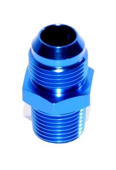 BLUE 10AN AN-10 to 1/2" NPT Male Thread Straight Aluminum Fitting Adapter