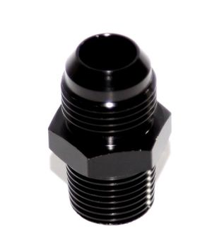 BLACK 10AN AN-10 to 1/2" NPT Male Thread Straight Aluminum Fitting Adapter