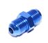 BLUE 6AN AN-6 Male Thread Straight Aluminum Anodized Fitting Adapter