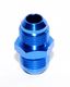 BLUE 8AN AN-8 Male Thread Straight Aluminum Anodized Fitting Adapter