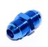 BLUE 8AN AN-8 Male Thread Straight Aluminum Anodized Fitting Adapter