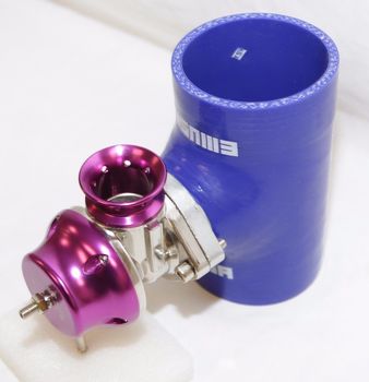 EMUSA BLUE 3" Reinforce Silicone Adapter Type RS Pipe+Turbo BOV Blow off valve