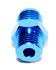 BLUE 6AN AN-6 to M14x1.5 NPT Male Thread Straight Aluminum Fitting Adapter
