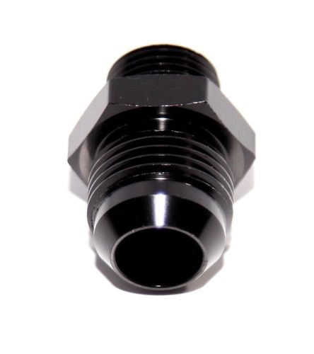 BLACK 10AN AN-10 to M18x1.5 NPT Male Thread Straight Aluminum Fitting Adapter 