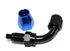 BLACK/BLUE -4AN AN4 90 Degree Swivel Oil/Fuel/Gas Line Hose End Fitting Adapter
