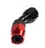 BLACK/RED -12AN AN12 45 Degree Swivel Oil/Fuel/Gas Line Hose End Fitting Adapter