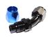 BLACK/BLUE-12AN AN12 45 Degree Swivel Oil/Fuel/Gas Line Hose End Fitting Adapter
