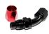 BLACK/RED -10AN AN10 45 Degree Swivel Oil/Fuel/Gas Line Hose End Fitting Adapter