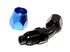 BLACK/BLUE -8AN AN8 45 Degree Swivel Oil/Fuel/Gas Line Hose End Fitting Adapter
