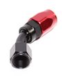 BLACK/RED -6AN AN6 45 Degree Swivel Oil/Fuel/Gas Line Hose End Fitting Adapter