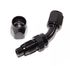 BLACK -6AN AN6 45 Degree Swivel Oil/Fuel/Gas Line Hose End Fitting Adapter
