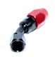 BLACK/RED -4AN AN4 45 Degree Swivel Oil/Fuel/Gas Line Hose End Fitting Adapter