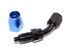 BLACK/BLUE -4AN AN4 45 Degree Swivel Oil/Fuel/Gas Line Hose End Fitting Adapter