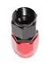 BLACK/RED AN12 Straight Swivel Oil/Fuel/Gas Line Hose End Male Fitting Adapter