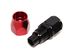 BLACK/RED AN12 Straight Swivel Oil/Fuel/Gas Line Hose End Male Fitting Adapter