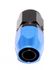 BLACK/BLUE AN12 Straight Swivel Oil/Fuel/Gas Line Hose End Male Fitting Adapter