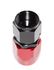 BLACK/RED -10AN Straight Swivel Oil/Fuel/Gas Line Hose End Male Fitting Adapter