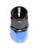 BLACK/BLUE -10AN Straight Swivel Oil/Fuel/Gas Line Hose End Male Fitting Adapter