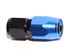 BLACK/BLUE -6AN Straight Swivel Oil/Fuel/Gas Line Hose End Male Fitting Adapter