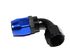 BLACK/BLUE-12AN AN12 90 Degree Swivel Oil/Fuel/Gas Line Hose End Fitting Adapter