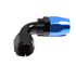 BLACK/BLUE-10AN AN10 90 Degree Swivel Oil/Fuel/Gas Line Hose End Fitting Adapter