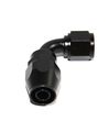 BLACK -8AN AN8 90 Degree Swivel Oil/Fuel/Gas Line Hose End Fitting Adapter
