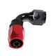 BLACK/RED -6AN AN6 90 Degree Swivel Oil/Fuel/Gas Line Hose End Fitting Adapter