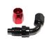 BLACK/RED -6AN AN6 90 Degree Swivel Oil/Fuel/Gas Line Hose End Fitting Adapter