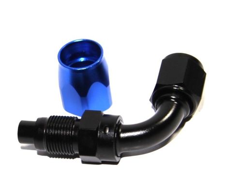 Details about   AN-6 AN6 180 Degree Swivel Fuel Oil Gas Line Hose End Fitting Adapter Black+Blue