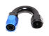 BLACK/BLUE-12AN AN12 180Degree Swivel Oil/Fuel/Gas Line Hose End Fitting Adapter