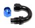BLACK/BLUE-12AN AN12 180Degree Swivel Oil/Fuel/Gas Line Hose End Fitting Adapter