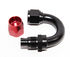 BLACK/RED-12AN AN12 180 Degree Swivel Oil/Fuel/Gas Line Hose End Fitting Adapter