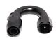 BLACK -12AN AN12 180 Degree Swivel Oil/Fuel/Gas Line Hose End Fitting Adapter