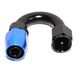 BLACK/BLUE-10AN AN10 180Degree Swivel Oil/Fuel/Gas Line Hose End Fitting Adapter