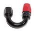 BLACK/RED-10AN AN10 180 Degree Swivel Oil/Fuel/Gas Line Hose End Fitting Adapter