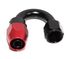 BLACK/RED -8AN AN8 180 Degree Swivel Oil/Fuel/Gas Line Hose End Fitting Adapter