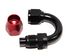 BLACK/RED -8AN AN8 180 Degree Swivel Oil/Fuel/Gas Line Hose End Fitting Adapter