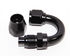 BLACK -8AN AN8 180 Degree Swivel Oil/Fuel/Gas Line Hose End Fitting Adapter