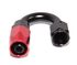 BLACK/RED -6AN AN6 180 Degree Swivel Oil/Fuel/Gas Line Hose End Fitting Adapter