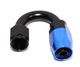 BLACK/BLUE -6AN AN6 180 Degree Swivel Oil/Fuel/Gas Line Hose End Fitting Adapter