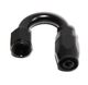 BLACK -6AN AN6 180 Degree Swivel Oil/Fuel/Gas Line Hose End Fitting Adapter