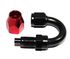 BLACK/RED -4AN AN4 180 Degree Swivel Oil/Fuel/Gas Line Hose End Fitting Adapter