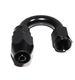 BLACK -4AN AN4 180 Degree Swivel Oil/Fuel/Gas Line Hose End Fitting Adapter