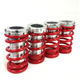 95-99 Mitsubishi Eclipse Coilover Lowering Spring Kits Adj. High/Low RED/SILVER