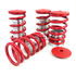 95-99 Mitsubishi Eclipse Coilover Lowering Spring Kits Adj. High/Low RED/SILVER