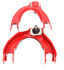 RED Front Upper Adjustable Camber Arm for 88-91 Honda Civic/CRX