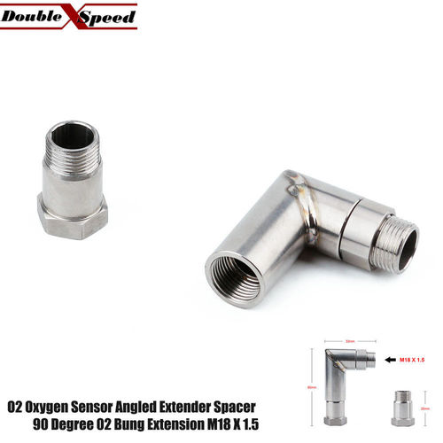 Aramox Oxygen Sensor Spacer Pack of 4 O2 Oxygen Sensor 90 Degree Angle Extender Spacer Bung Adapter Extension M18 1.5