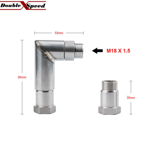 M18 X 1.5 O2 Oxygen Sensor Angled Extender Spacer 90 Degree 02 Bung Extension CARBEX 